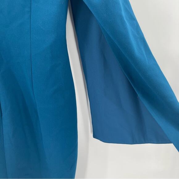 BLACK HALO EVE By LAUREL BERMAN Dress Size 6 Statement Sleeve Cutout La Rue Mini - Picture 10 of 16